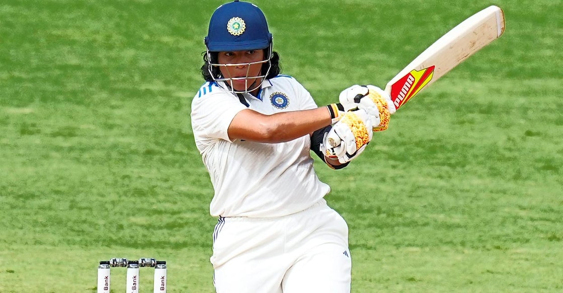 Richa Ghosh plays a shot. Photo: PTI/R Senthil Kumar