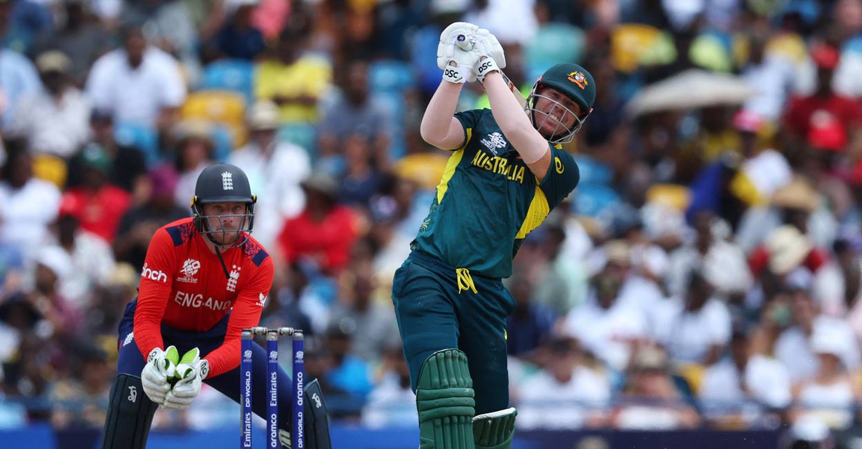 Australia's David Warner in action. Photo: Reuters. 