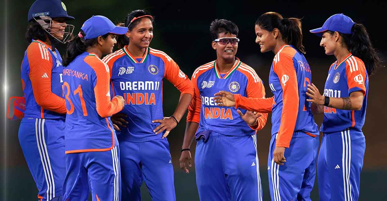 Indian players celebrate a wicket against Pakistan. Photo: X/@BCCIWomen
