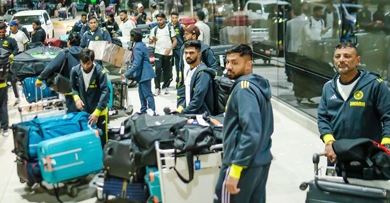 Young Indian team lands in Harare for Zimbabwe series Indian squad on arrival in Harare. Photo: @ZimCricketv