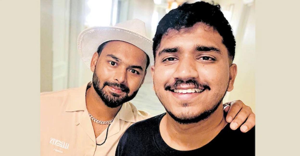 Rishabh Pant with Jithin Raj