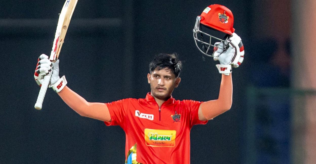 Priyansh Arya nocthed up his second ton of the DPL. File photo: X