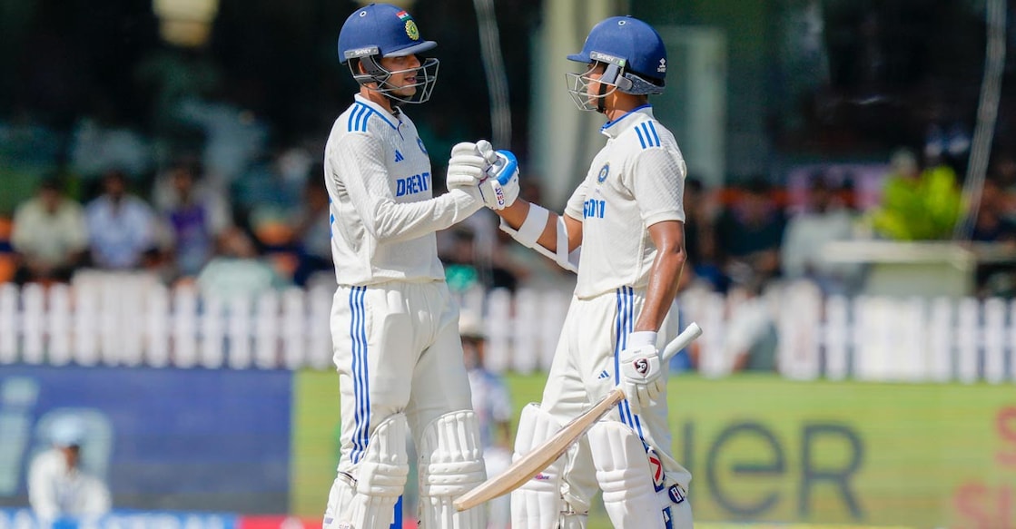 Shubman Gill and Yashasvi Jaiswal took India to 100 in just 10.1 overs. Photo: PTI/Vijay Verma