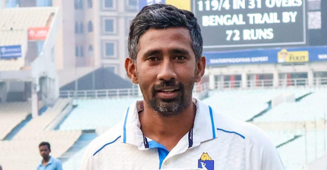 Wriddhiman Saha poses ahead of the Ranji match between Bengal and Punjab. Photo: CAB