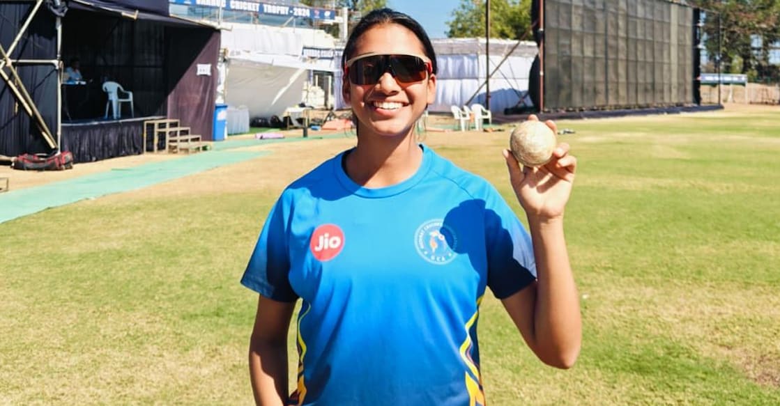 Gujarat's Gauri Goyal bagged a fifer in a 10-wicket win over Sikkim. Photo: GCA