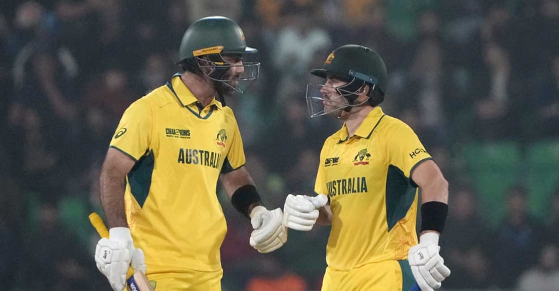 Australian players during the match. Photo: PTI