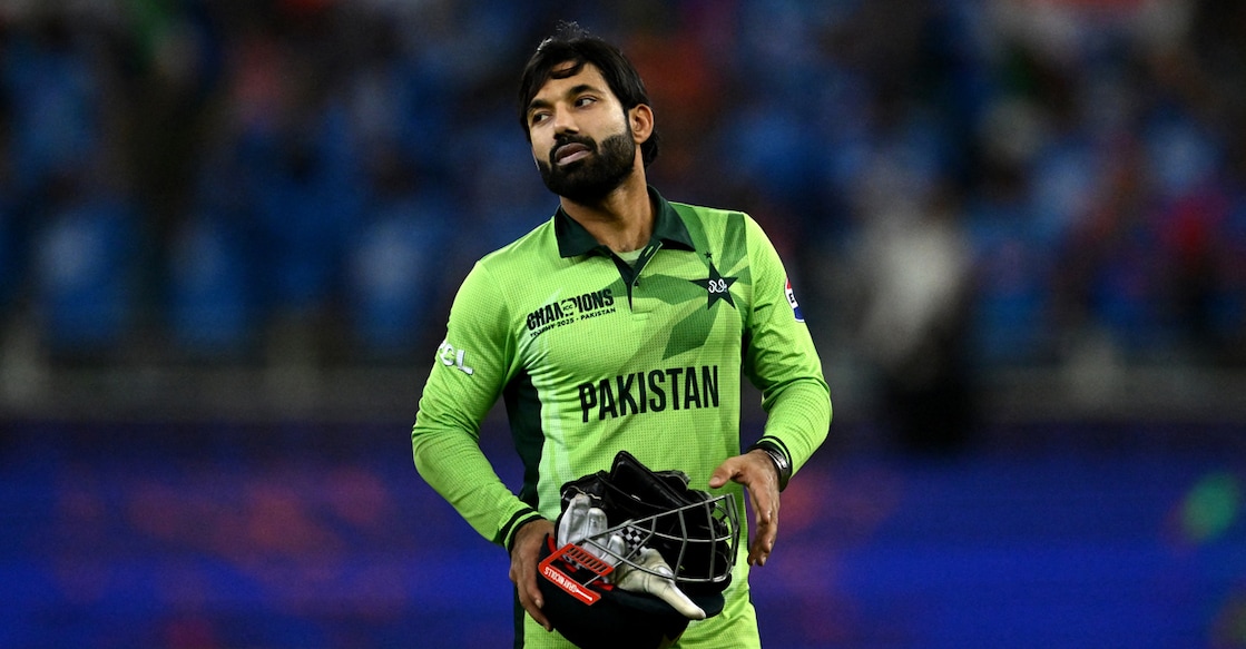 Pakistan's captain Mohammad Rizwan gestures at the end of the ICC Champions Trophy match against India at the Dubai International Stadium in Dubai on February 23, 2025. Photo: AFP/ Jewel Samad