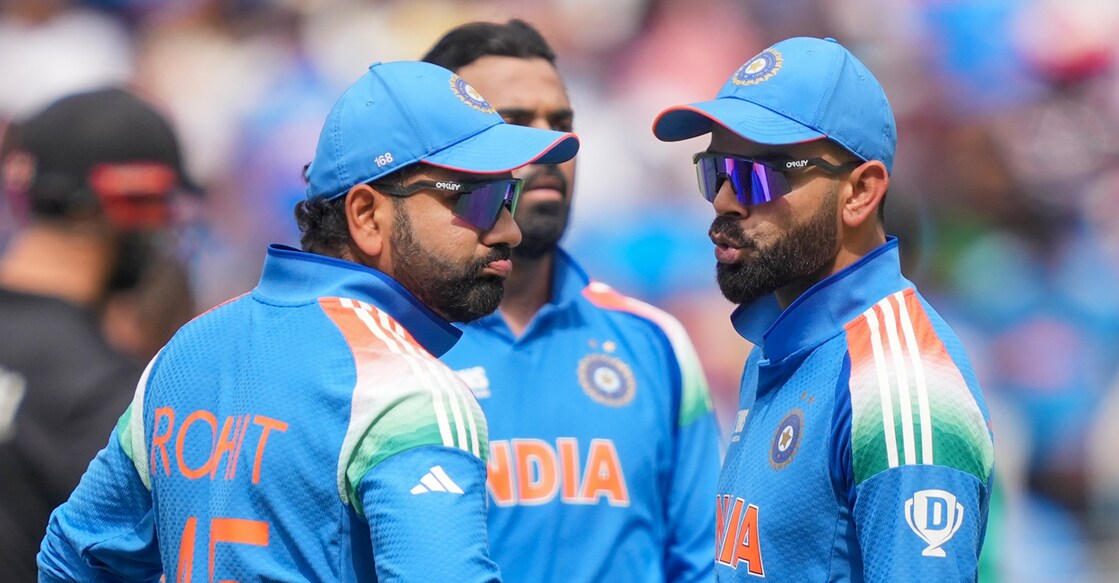 Rohit Sharma and Virat Kohli during the ICC Champions Trophy. Photo: PTI
