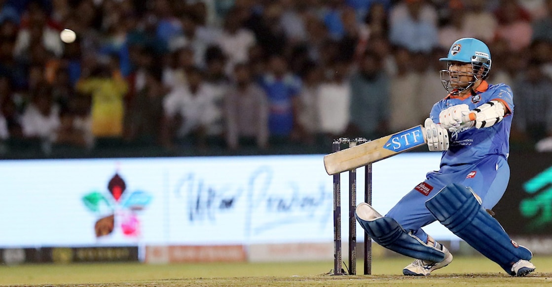 PTI03_16_2025_000261A Sachin Tendulkar plays a shot for India Masters against West Indies Masters in the final of International Master League T20. Photo: Sportzpics for IML via PTI