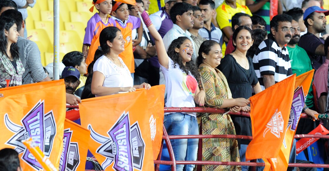 Fans of Kochi Tuskers Kerala during a home game at the Jawaharlal Nehru Stadium in Kochi in 2011. File photo: Josekutty Panackal/Manorama