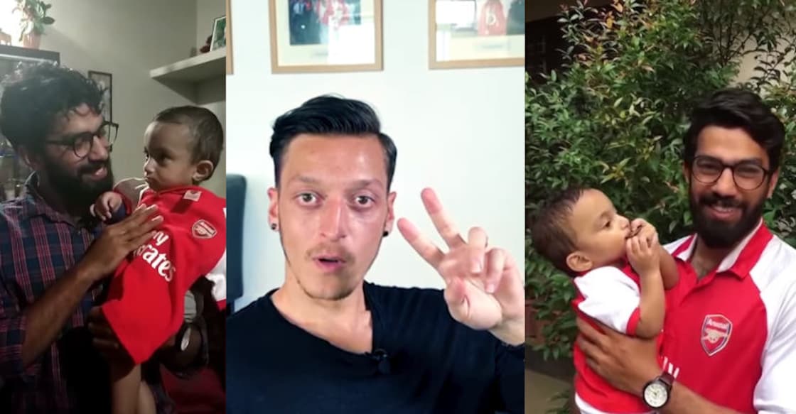 Ozil sends a cute little gift for namesake in Malappuram | Video