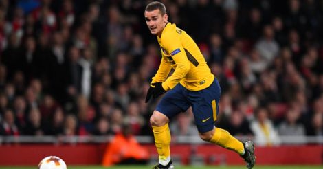 Griezmann strikes as 10-man Atletico punish wasteful Arsenal