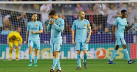 Messi-less Barcelona lose unbeaten run