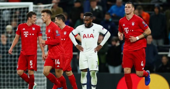 Tottenham Hotspur's Danny Rose reacts after Bayern Munich's sixth goal Tottenham Hotspur's Danny Rose reacts after Bayern Munich's sixth goal