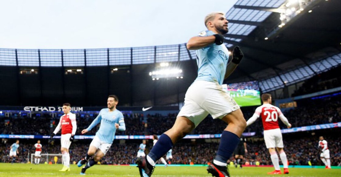 Aguero nets hat-trick as Man City beat Arsenal