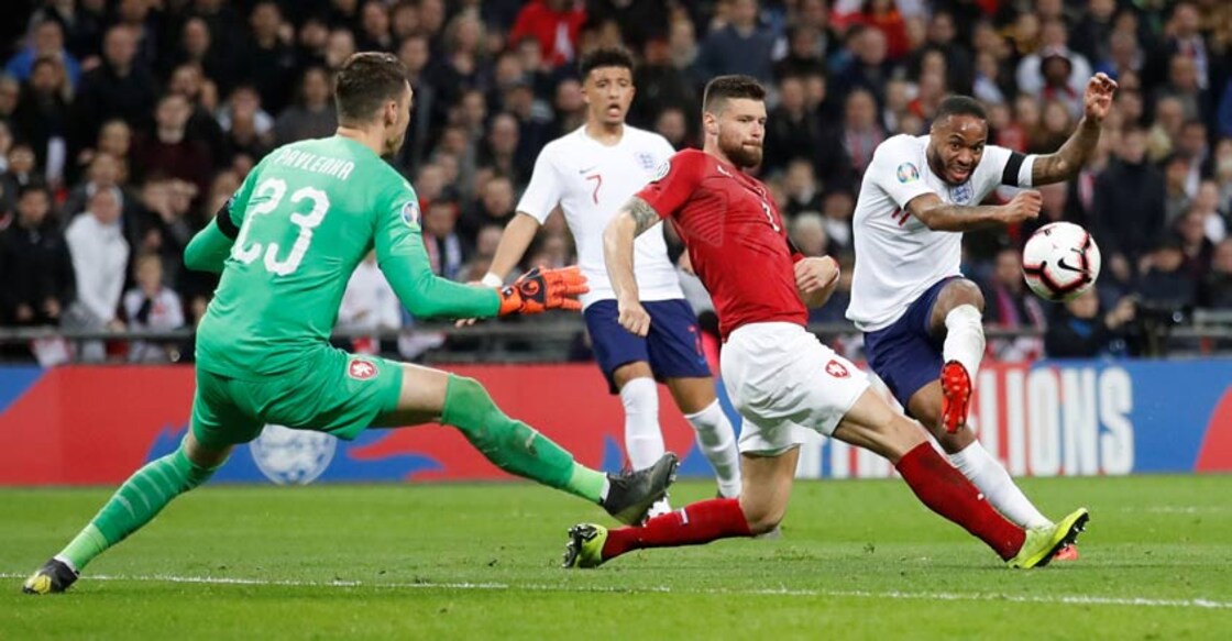 Sterling bags hat-trick as hungry England thrash Czechs