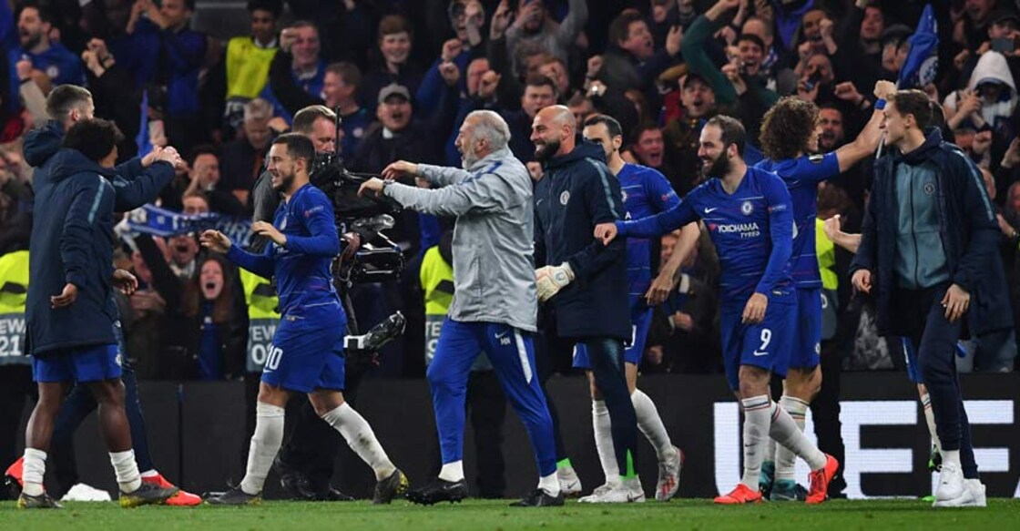 Hazard nets winning penalty as Chelsea reach Europa final