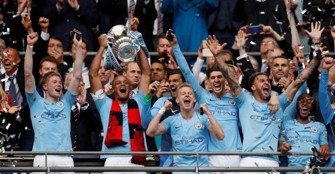 Manchester City crush Watford 6-0 to complete treble in style