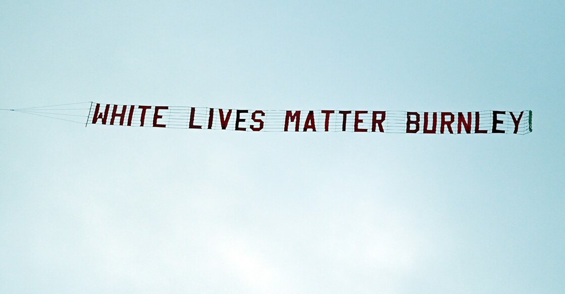 Burnley condemn 'White Lives Matter' flyover banner