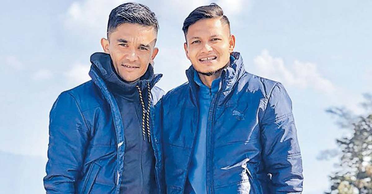Sunil Chhetri and Nishu Kumar Sunil Chhetri and Nishu Kumar