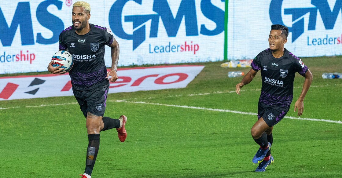 Jonathas Cristian drew level for Odisha FC. Photo: ISL