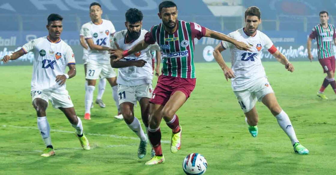 Manvir Singh of ATK Mohun Bagan in action against FC Goa. Photo: Twitter/ @IndSuperLeague