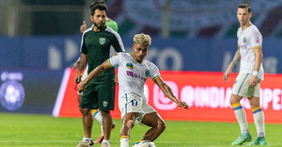 Rahul K P had sustained a groin injury in the ISL opener against ATK Mohun Bagan. File photo: ISL