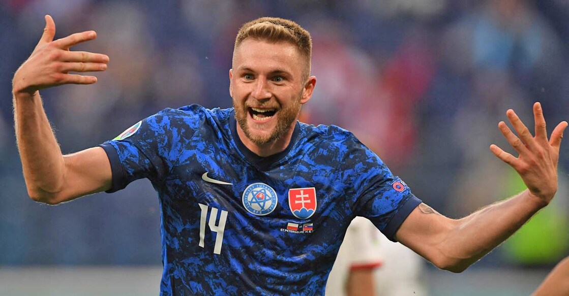 Euro 2020: Skriniar lifts Slovakia to 2-1 win over 10-man Poland