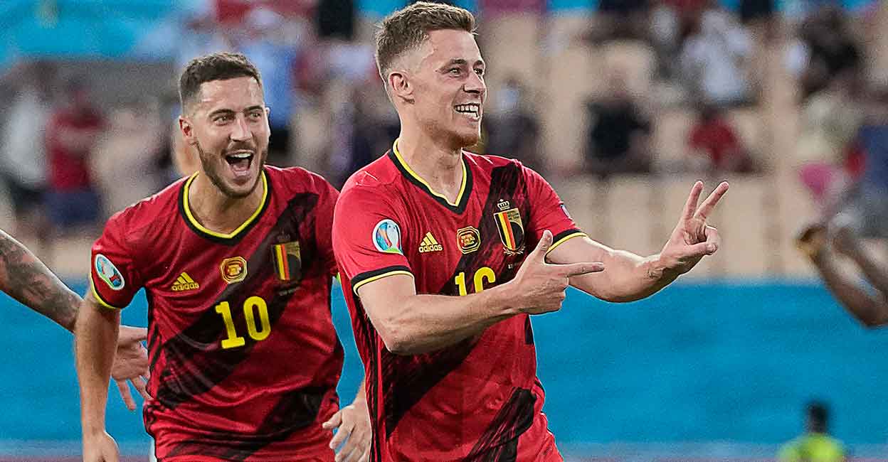 Euro 2020: Thorgan Hazard screamer helps Belgium knock out ...