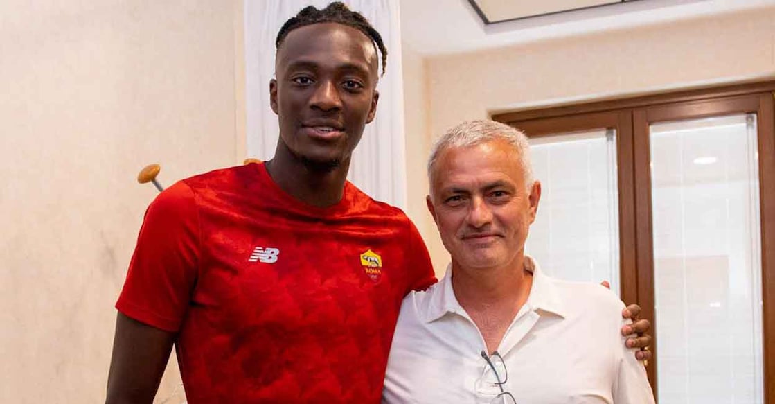 Tammy Abraham and Jose Mourinho