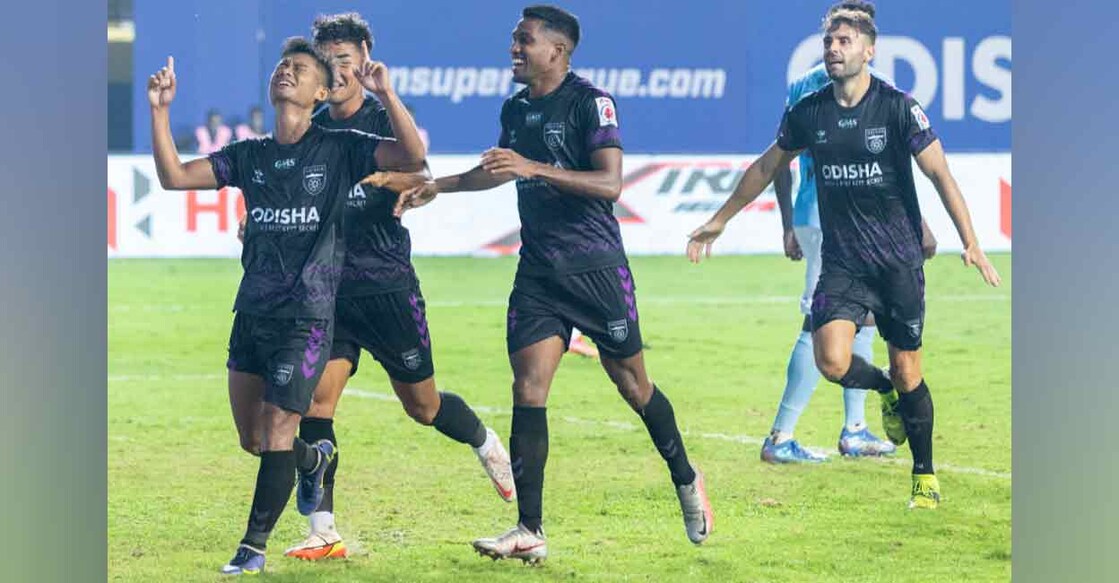 Jerry Mawihmingthanga scored a brace for Odisha FC. Photo: Twitter/ @Indsuperleague