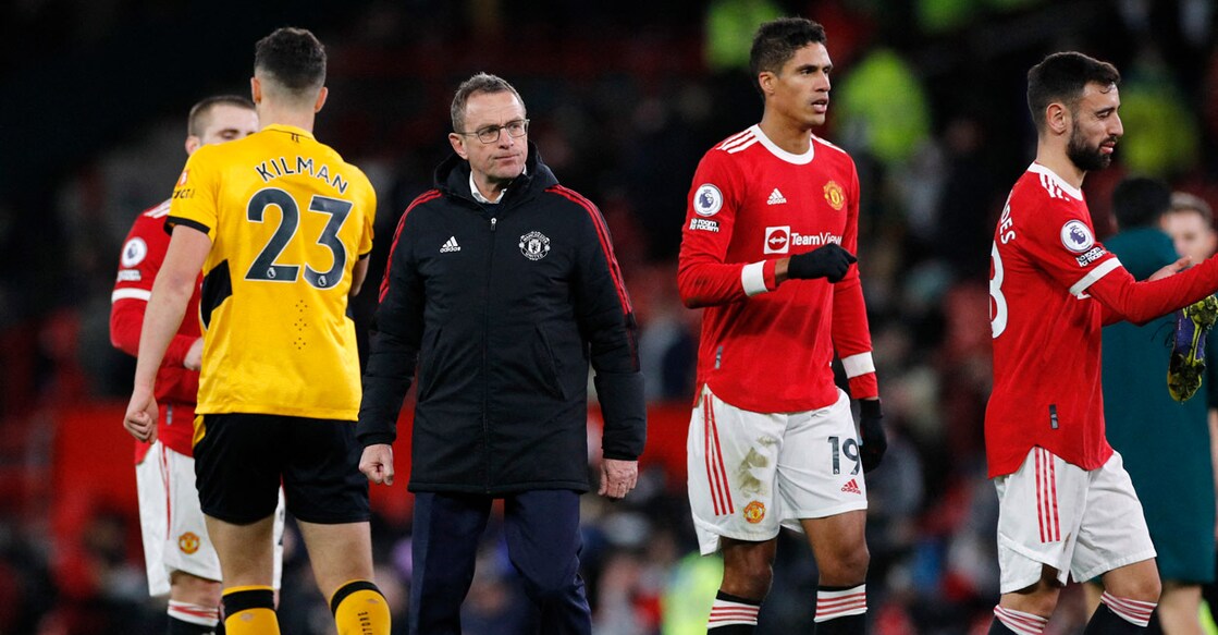 Manchester United interim manager Ralf Rangnick after the match. Photo: Reuters/Phil Noble