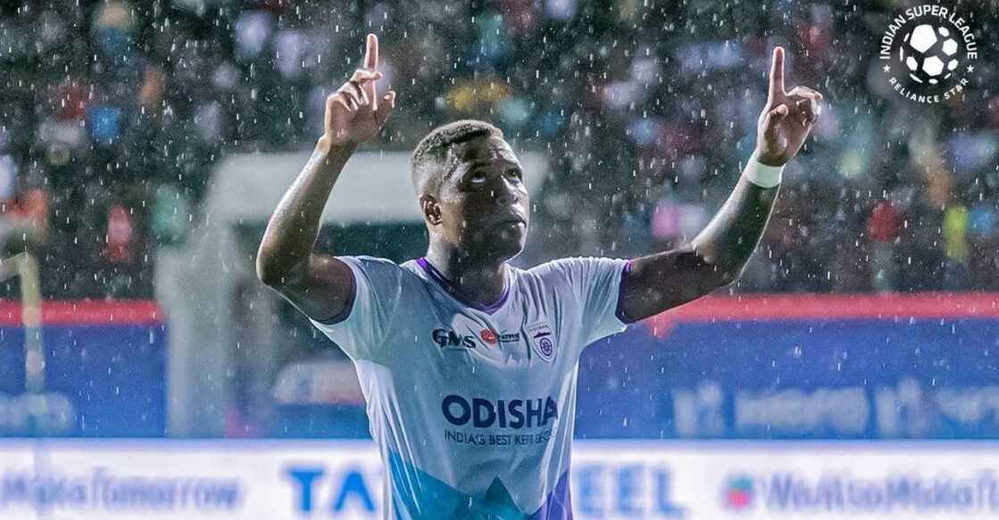 Brazillian striker Diego Mauricio (in pic) scored a brace as Odisha FC beat Jamshedpur FC 3-2 in a closely-fought Indian Super League match here on Tuesday. Photo: Twitter/@IndSuperLeague