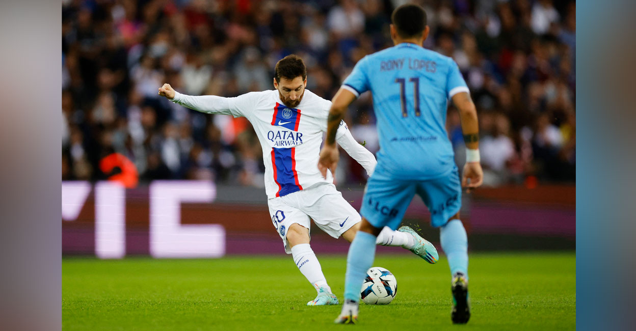 Lionel Messi Paris St Germain's Lionel Messi scores their second goal. Photo: Reuters/ Sarah Meyssonnier