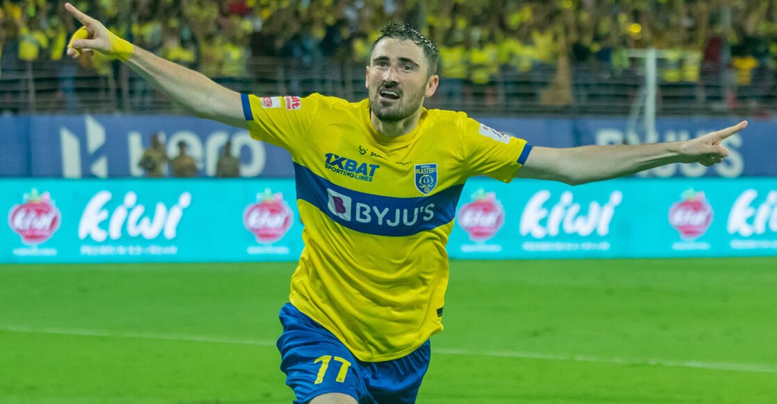 Ivan Kaliuzhnyi celebrates his second goal. Photo: ISL 