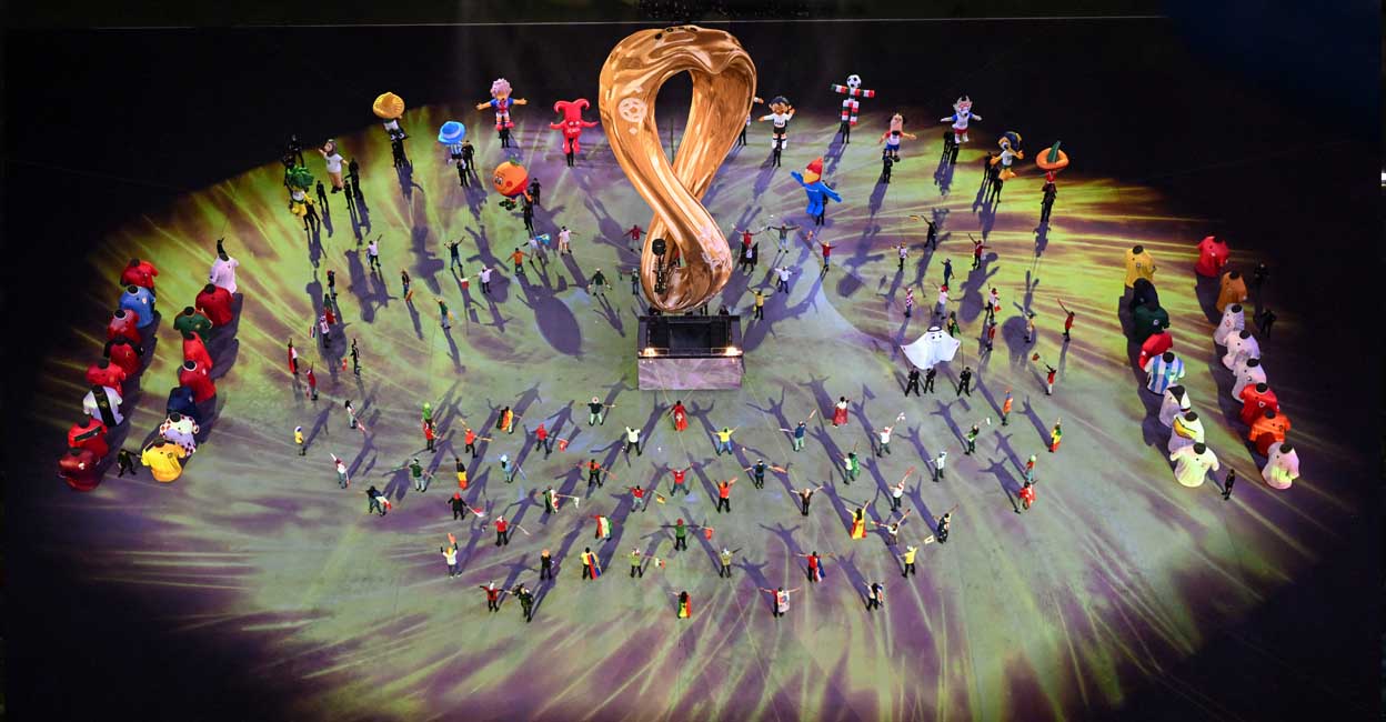 Qatar WC 2022 opening Opening ceremony of the Qatar 2022 World Cup. Photo: Kirill Kudryavtsev/AFP