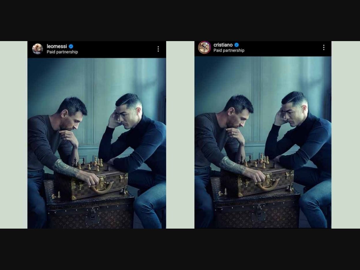 Lionel Messi and Cristiano Ronaldo Pose Over a Chessboard in Paid  Partnership Ahead of Qatar 2022
