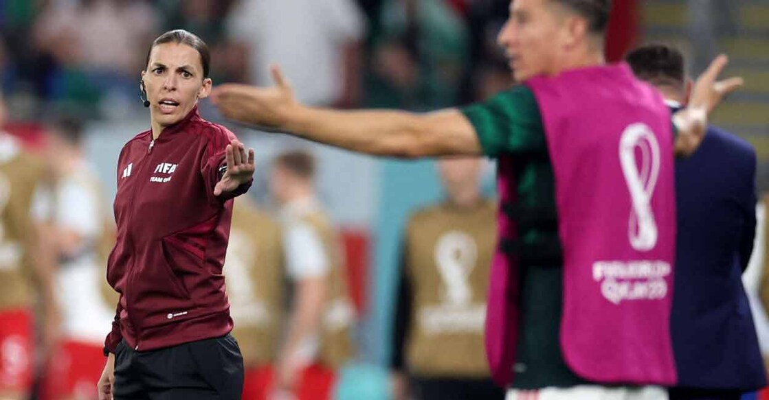 Fourth Official Stephanie Frappart during the World Cup. Photo: Reuters/ Hannah Mckay
