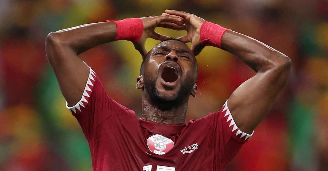 Qatar's Ismail Mohamad reacts after a missed chance to score REUTERS/Amr Abdallah Dalsh