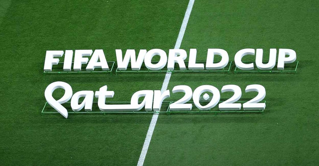 General view of a message of the FIFA World Cup displayed at the Al Bayt Stadium in Al Khor. File photo: Reuters/Molly Darlington