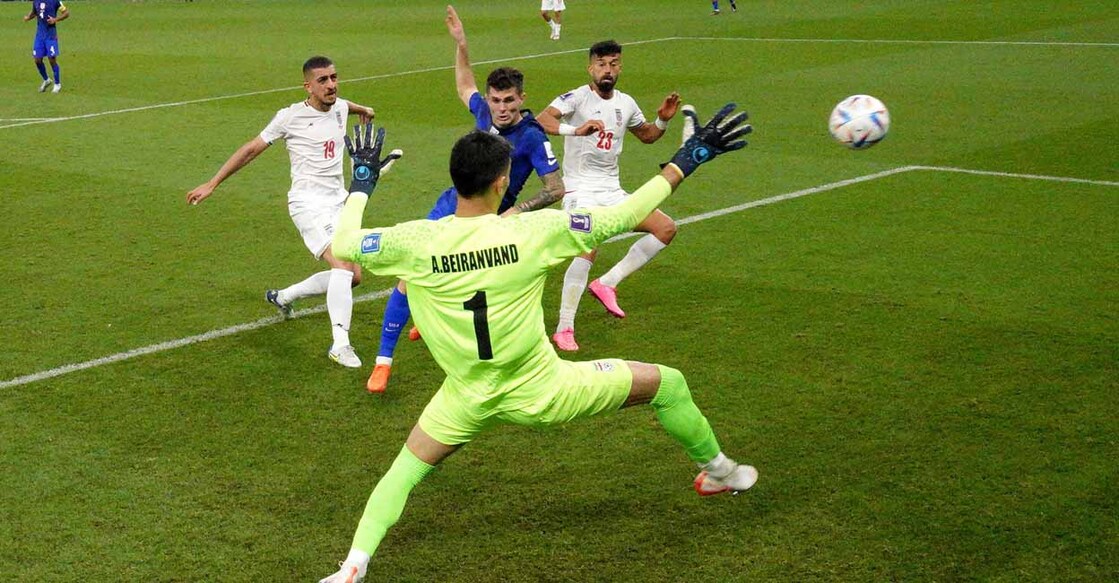 Christian Pulisic of the US scores their first goal against Iran. Photo: Photo: Reuters/Stuart Franklin