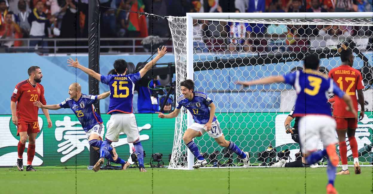 FIFA WC: Japan stun Spain 2-1 to storm into last 16