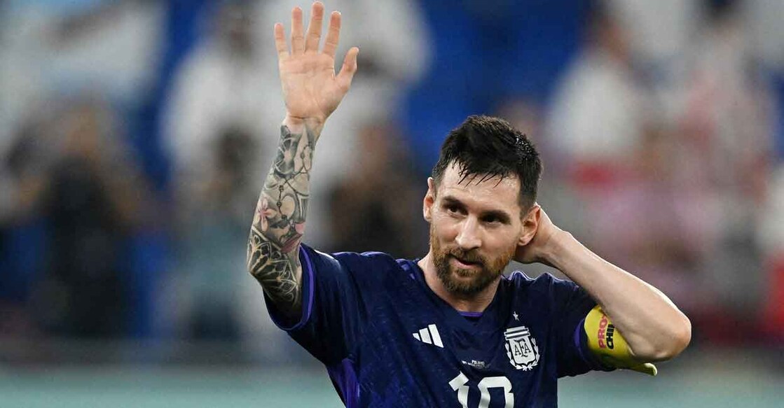 Lionel Messi reacts after the match against Poland. Photo: Reuters/Dylan Martinez