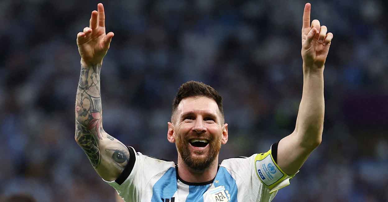 Lionel Messi Lionel Messi celebrates Argentina's win over the Netherlands in the quarterfinals. File photo: Reuters/Kai Pfaffenbach