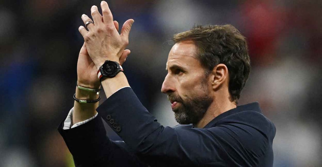 Gareth Southgate applauds the English supporters after his side's loss to France in the World Cup quarterfinals. File photo: Reuters/Dylan Martinez