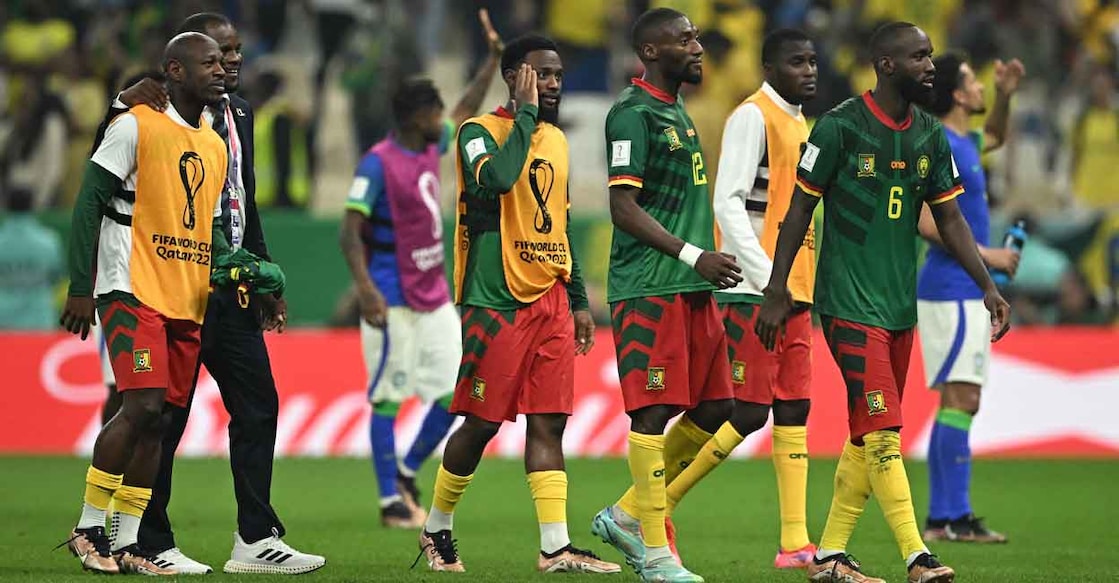 It was a bittersweet end to Cameroon's campiagn. Photo: Reuters/Dylan Martinez