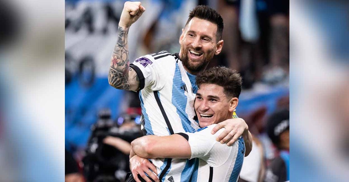 Lionel Messi and Julian Alavarez 