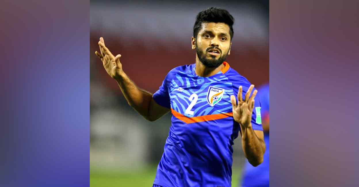 Rahul Bheke Rahul Bheke scored India's only goal in the 1-2 defeat. Photo: Twitter/ @IndianFootball