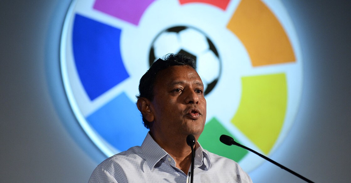All India Football Federation general secretary Kushal Das. File photo: AFP/Sajid Hussain