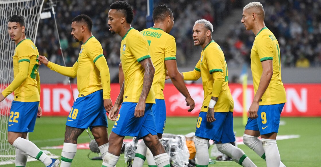 Neymar (second right ) needs to be at his best for Brazil to win a sixth World Cup. File photo: AFP/Charly Triballeau